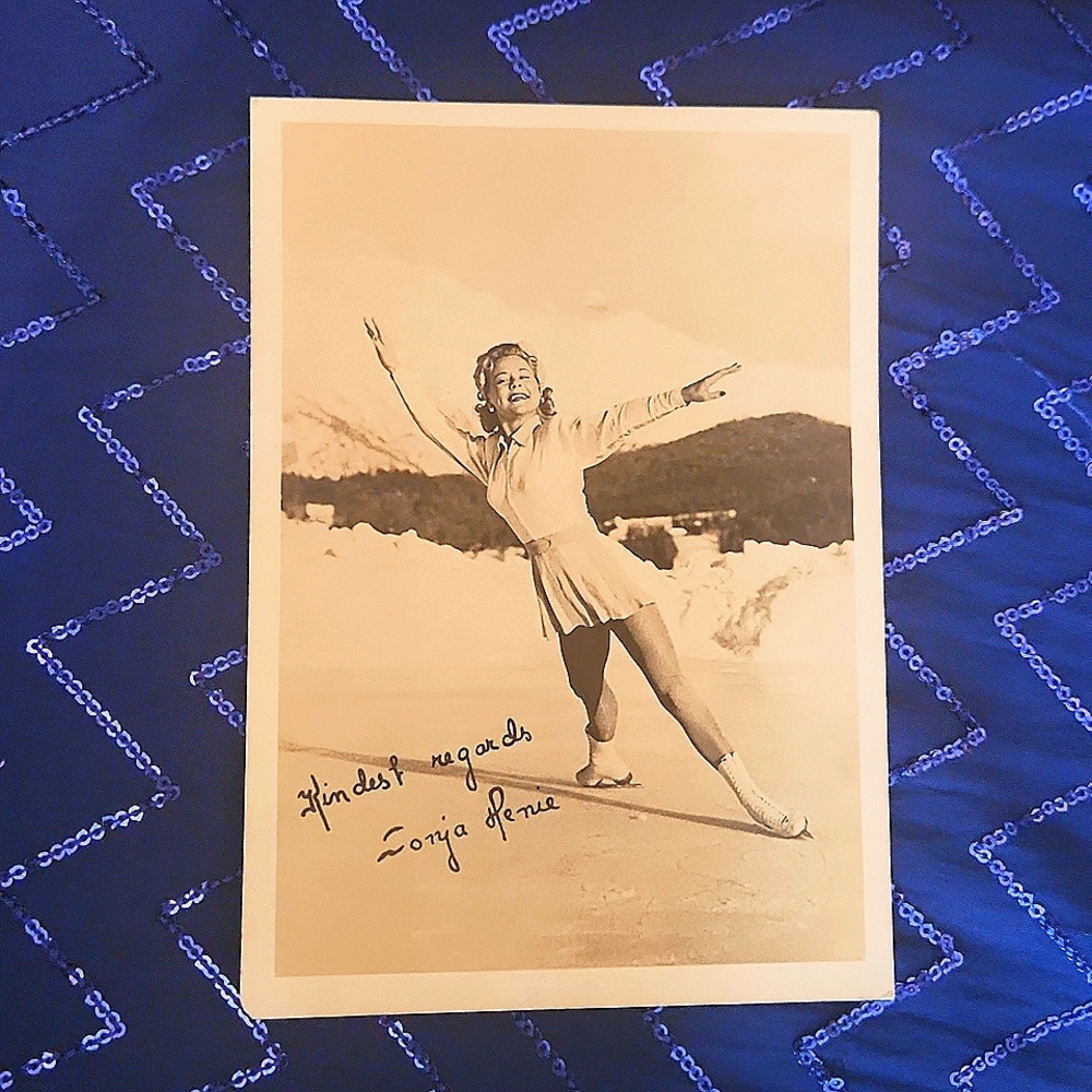 Vintage Sonja Henie autographed photo